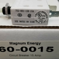 MAGNUM 15AMP PUSH BREAKER 60-0015