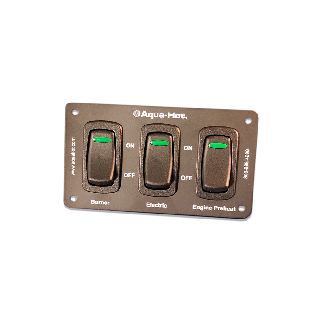 AQUA HOT 3-POSITION SWITCH PANEL ASSEMBLY ELE-000-509 | A-Plus RV On Line