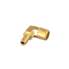 90 DEGREE BRASS ELBOW BARB FITTING, 1/4 x 1/4, (M) NP PLX-116-000