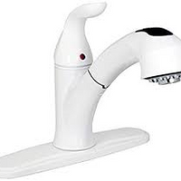 WHITE HYBRID KITCHEN PULL OUT FAUCET