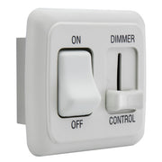 RV 12V DC TOGGLE SWITCH W/HIGH-SLIDE DIMMER CONTROL WHITE 1151W