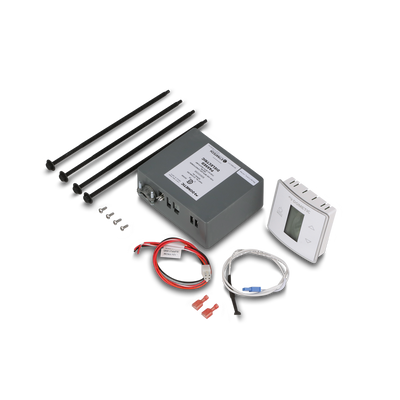 SINGLE ZONE LCD THERMOSTAT W/CONTROL KIT, C/F/HP, WHITE 3316234.700