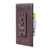 BROWN DUAL GFCI OUTLET W/COVER S805